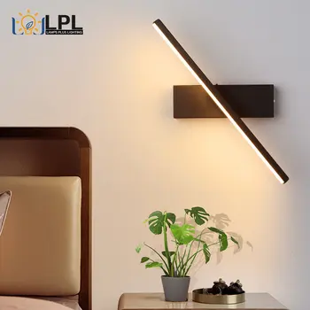 Zidne Lampe Aluminijski AC110/220V330 ° Okretni Mali Lampa za Spavaće sobe S Prilagodljivim Kutom Nagiba Unutarnji Led Zidna Svjetiljka Jednostavan Lampa