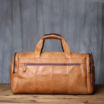Muška putnu torbu od kože NZPJ u retro stilu, casual ruksak, gornji sloj od bičevati, torba za prtljagu velikog kapaciteta, torbu