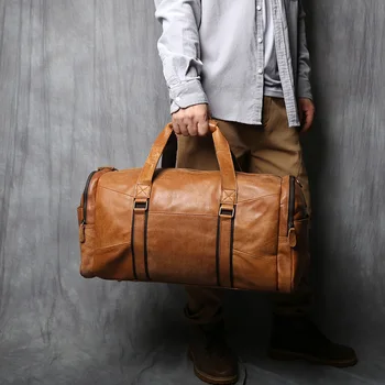 Muška putnu torbu od kože NZPJ u retro stilu, casual ruksak, gornji sloj od bičevati, torba za prtljagu velikog kapaciteta, torbu