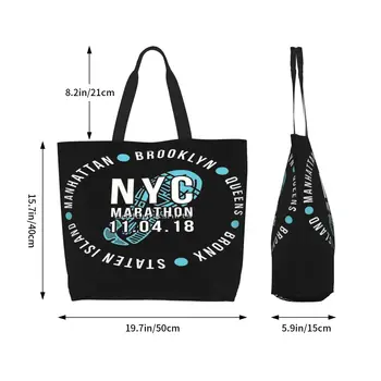 Torba preko ramena za maraton u New Yorku, torba-тоут, popularni praktične darove, poklon za rođendan sa raznobojnom uzorkom