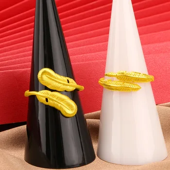 Soild Prsten od 18 Karatnog Žutog zlata s olovkom za žene, Vjenčanja Vjenčani Prsten 999, Nakit, Božićne darove