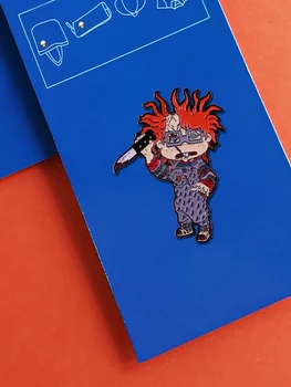 Broš ChuckyXChuckie Mashup s nostalgičan crtani ikone 90-ih godina, popularan poklon za ljubitelje anime