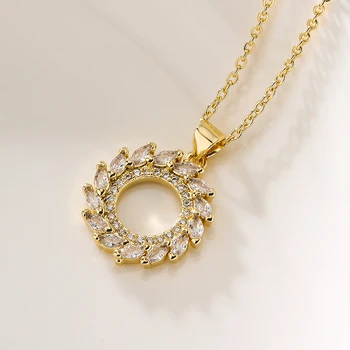 Mafisar, novi dizajn, modni позолоченное luksuzno ogrlica sa geometrijskim okruglog privjeskom od циркона za žene, nakit s temperamentom, Pokloni