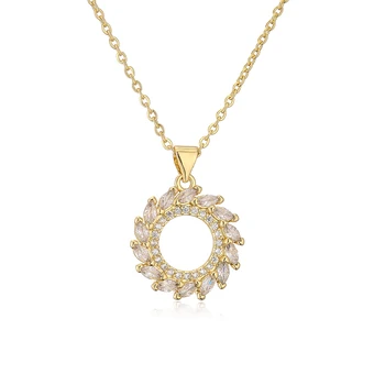 Mafisar, novi dizajn, modni позолоченное luksuzno ogrlica sa geometrijskim okruglog privjeskom od циркона za žene, nakit s temperamentom, Pokloni
