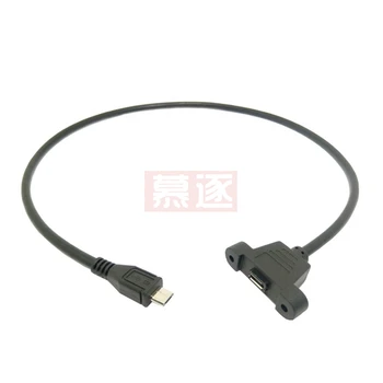 Micro USB priključak USB 2.0 za удлинительному kabel Micro USB 2.0 30 cm 50 cm otvor za pričvršćivanje na ploči s učvršćenjem