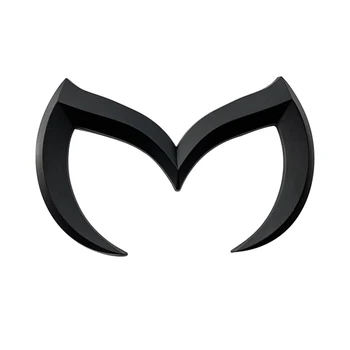 Crni logo Evil M, amblem, simbol, natpis na karoseriju vozila Mazda svih obrazaca, naljepnica na stražnji nosač prtljage, шильдик, pribor za ukras