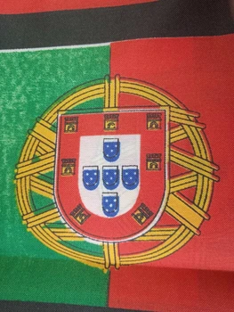 Obostrani ispis 100% poliester Nogometni navijači Nacionalna zastava Portugala šal
