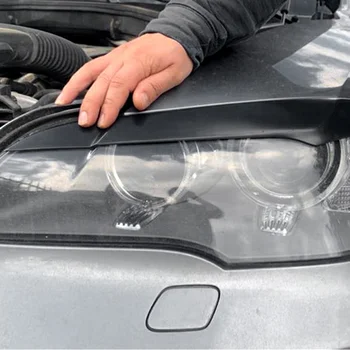Automobili prednji prednji far od smole, maska za obrve i kapke za BMW X5 E70 2007-2013, sjaj crna