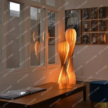 Nordic Creativity Wood Art led podna lampa Moderan hotel Dnevni boravak Home dekor Kauč Kutna lampa Noćni lampe za spavaće sobe