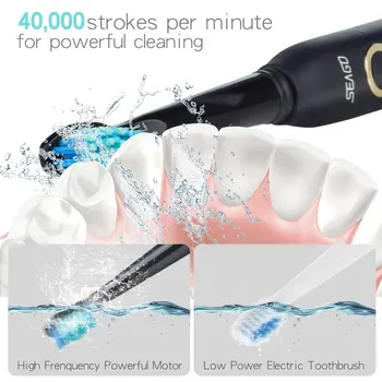 Električna Četkica za zube Seago SG-507 pametan vremena Sonic Brush USB Punjiva vodootporne četkica za zube za odrasle