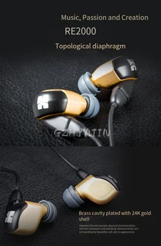 Slušalice Hifiman re2000 s dinamičnim prstenom topology, srebrno-zlatni set HM800