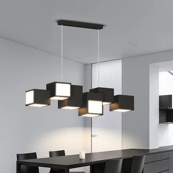 Moderna led stropne lampe za stolom, kuhinje, restorana, минималистичная četvrtasta bijela kreativno iskoristiti luster, rasvjeta
