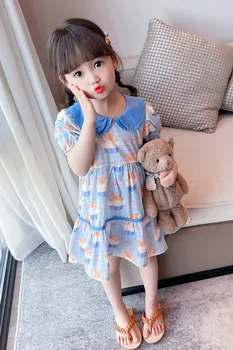 2023 Novi dolazak, haljina za djevojčice sa slikom Malog Medvjeda, slatka stil za djevojčice