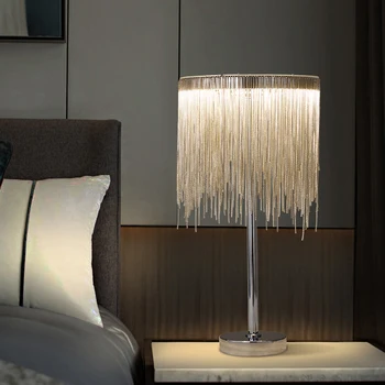 Podna lampa sa кисточками, lampe za spavaće sobe kreativne ličnosti, постмодернистский lampa, dizajn podna lampa za luksuzni dnevni boravak