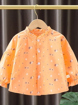 Bluze i majice za djevojčice, korejski moda, хлопковая košulju s cvjetnim ispis za dojenčad i malu djecu, dječje odjeće za djevojčice Q514
