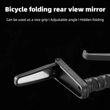 Bicikl retrovizor na Upravljaču Multifunkcionalni za bicikl, zaštitna ogledalo, sklopivi s mogućnošću okretanja za 360 stupnjeva, Pribor za biciklizma